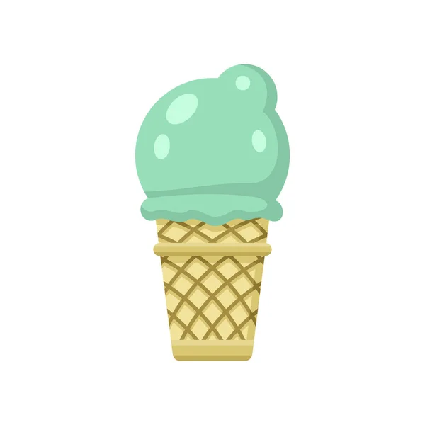 Yummy κρύο γλυκό παγωτό, εικονογράφηση διάνυσμα χρώμα — Διανυσματικό Αρχείο