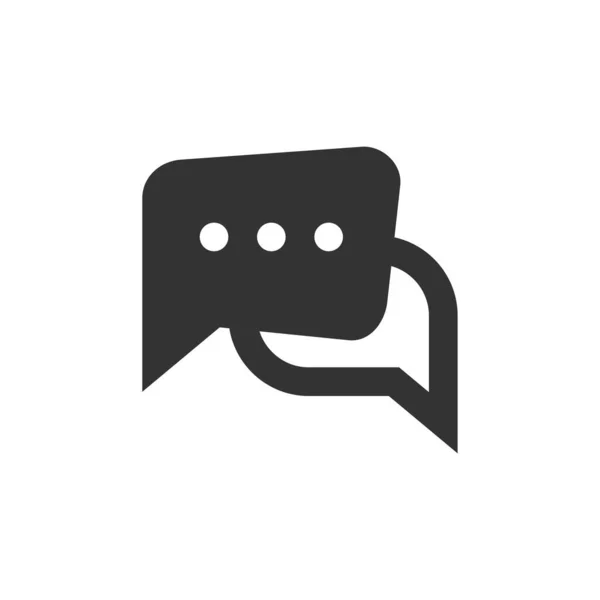 Chat bulle de parole et icône vectorielle de style rempli de ballon de dialogue — Image vectorielle