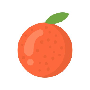 Tatlı portakal meyvesi, izole edilmiş renkli vektör simgesi