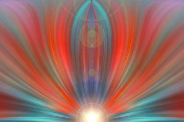Rode Blauwe Abstracte Bloem Energie Chakra Meditatie Concept — Stockfoto