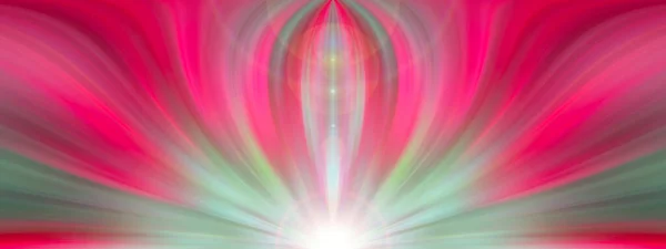 Abstrakt Futuristisk Multi Energi Blomma Rosa Och Grön Färg Bakgrund — Stockfoto