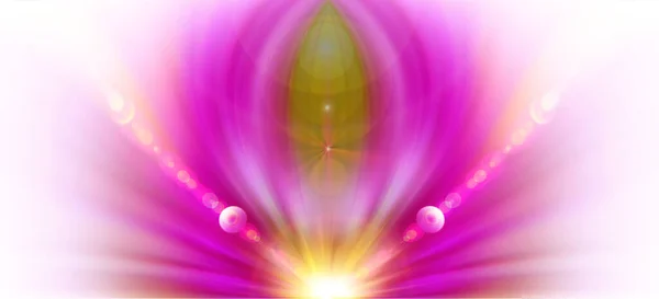 Fioletowy Kwiat Energii Magiczny Kolor Dobroci Medytacja Fraktalna — Zdjęcie stockowe