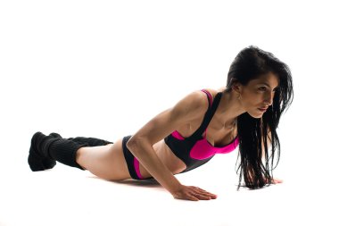 fitness izole iş kadın