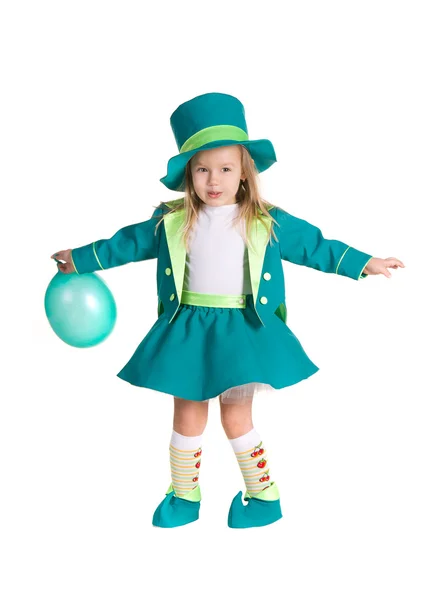 Enfant en costumes leprechaun, Saint Patrick — Photo