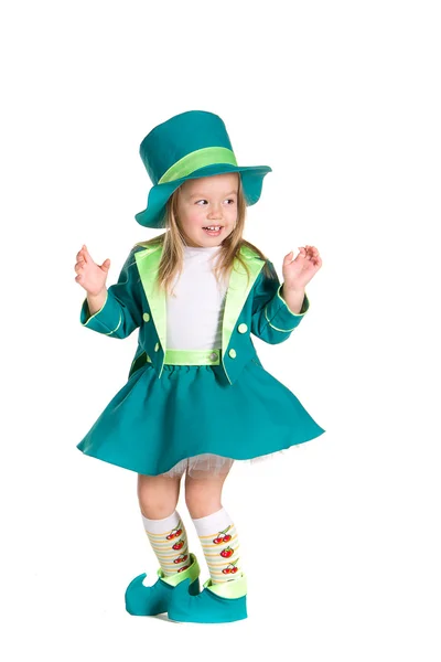 Enfant en costumes leprechaun, Saint Patrick — Photo