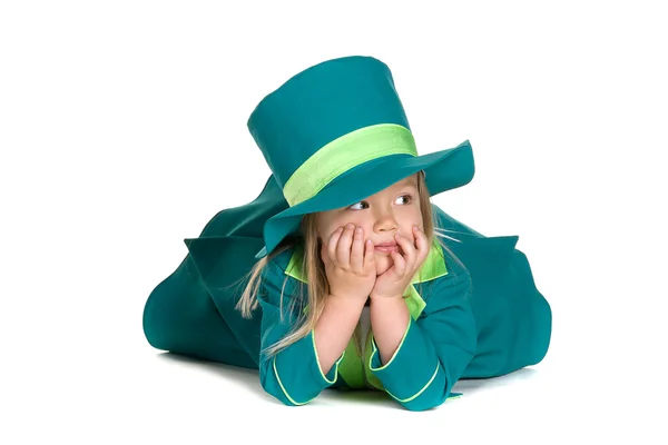 Niño disfrazado de duende, Día de San Patricio —  Fotos de Stock