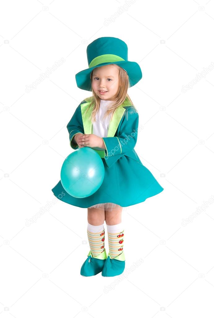 Child in costumes leprechaun, St. Patrick's Day