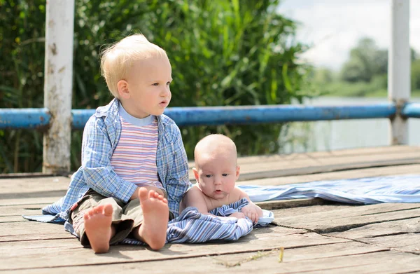 Bröderna talk — Stockfoto