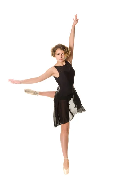 Ballerina in black dress — Stock Photo, Image