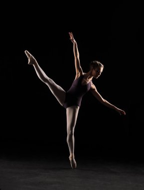 siluet siyah mayo balet