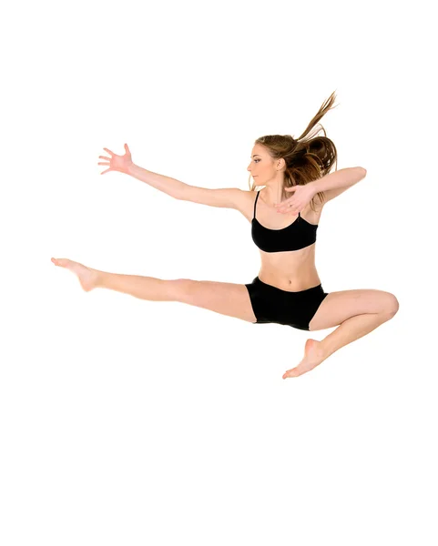 Professionele danseres springen — Stockfoto