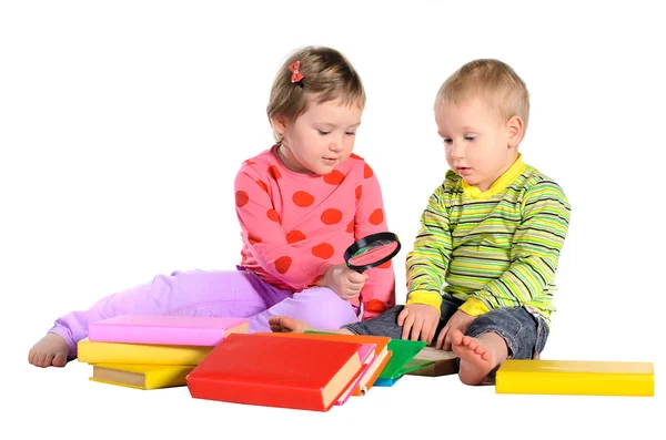 Bambini con libri — Foto Stock