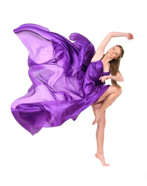 Elbise uçan kız dansçı