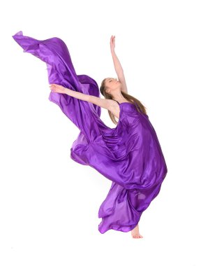 Elbise uçan kız dansçı