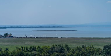 Aussicht von der Illmitzer Aussichtswarte auf den Neusiedler See