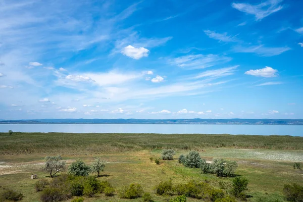 Aussicht von der Illmitzer Aussichtswarte auf den Neusiedler See