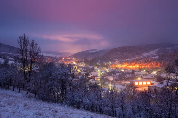 bir akşam görünümü Köyü