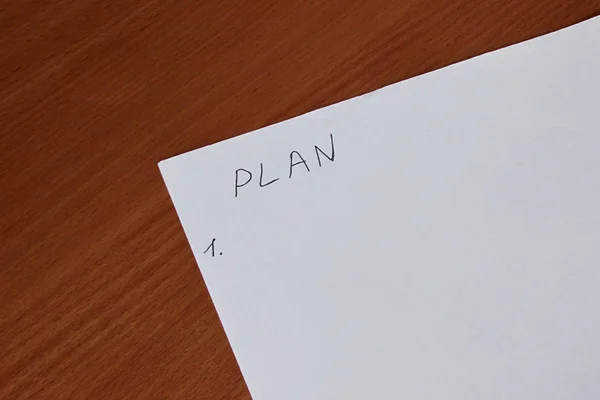 Plan — Stockfoto