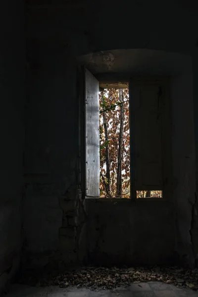 Interno Una Casa Abbandonata Decomposizione Colori Art Nouveau Aperture Finestre — Foto Stock