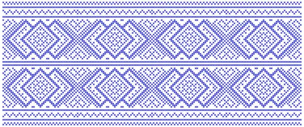 Décoration nationale ukrainienne de broderie au point de croix — Image vectorielle