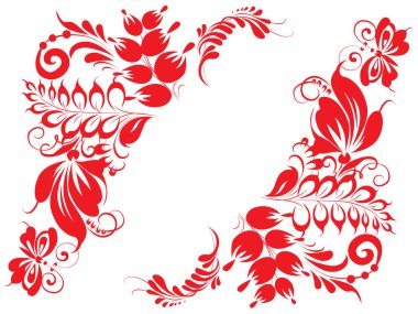 Kart, başlık, davetiye, poster, sosyal medya ve post yayın için Ukrayna 'nın geleneksel çelenk boyaları. Vektör posteri. Vektör illüstrasyonu