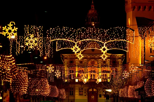 市の新年装飾 — ストック写真