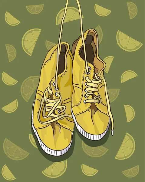 Ilustración vectorial de zapatos de gimnasio — Archivo Imágenes Vectoriales