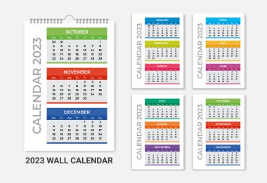 2023 one page wall calendar, desk calendar, new year planner, monthly calendar