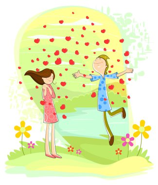 kalp duş ile çift tr