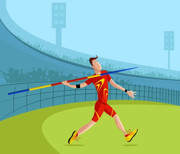 Javelin jugador — Vector de stock