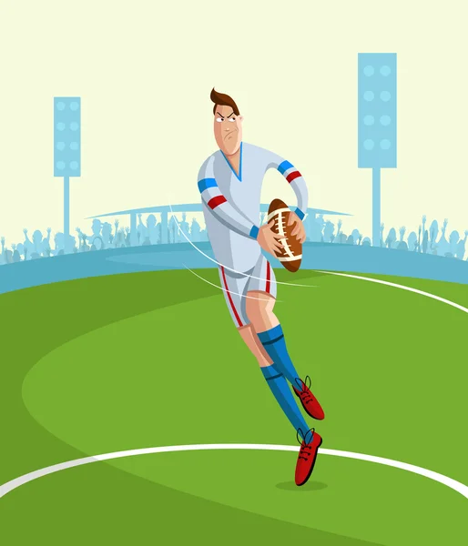 Jugador de rugby — Vector de stock