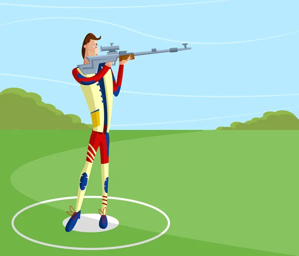 Shooter maken doel — Stockvector