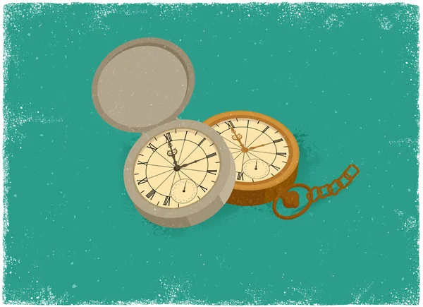 Reloj antiguo — Vector de stock
