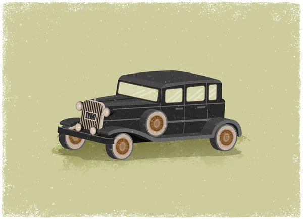 Antika araba motoru — Stok Vektör