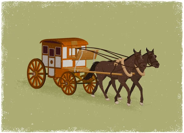 Caballo Buggy — Vector de stock