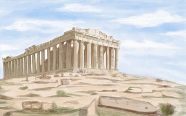Atina parthenon antik tapınak