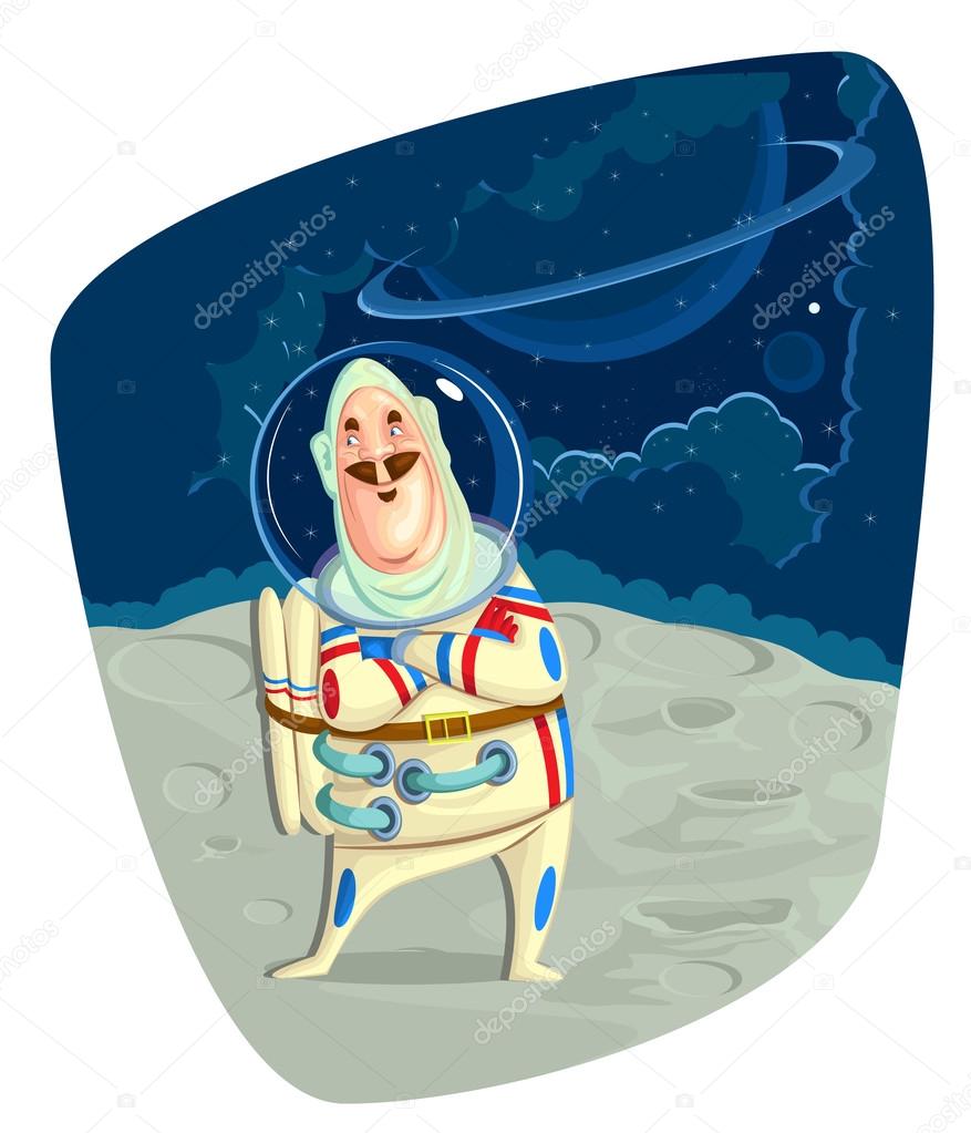 Astronaut on space