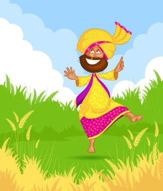 Sih man Bhangra dansı yapıyor
