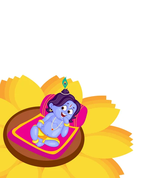 Krishna Janmashtami — Stok Vektör