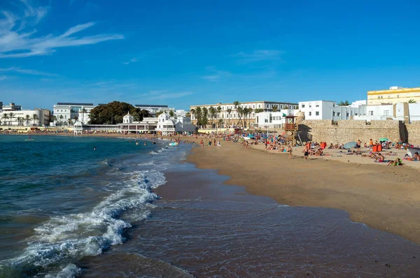 Září 2021 Caleta Beach Cádizu Andalusie Španělsko — Stock fotografie