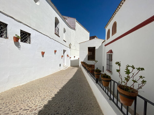 Streets of the white village Arcos de la Frontera, Spain