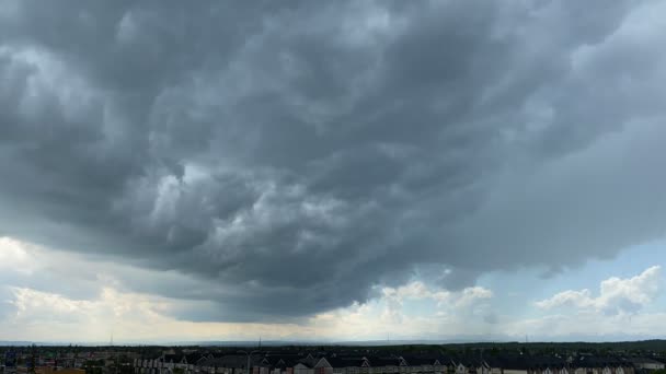 Zomer Storm Tijdspanne Calgary — Stockvideo