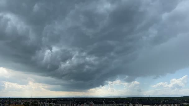 Tempestade Verão Timelapse Sobre Calgary — Vídeo de Stock