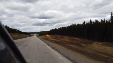 Caribou sign on the highway