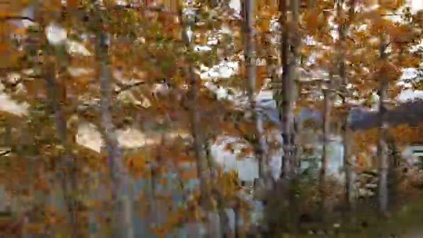 Джаспер Альберта Канада Осенью — стоковое видео