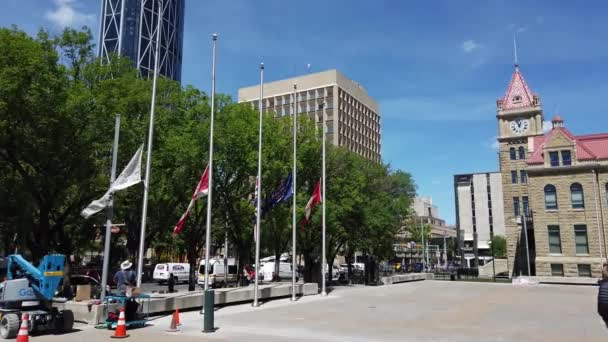 Residential School Memorial Calgary Alberta — Stock Video