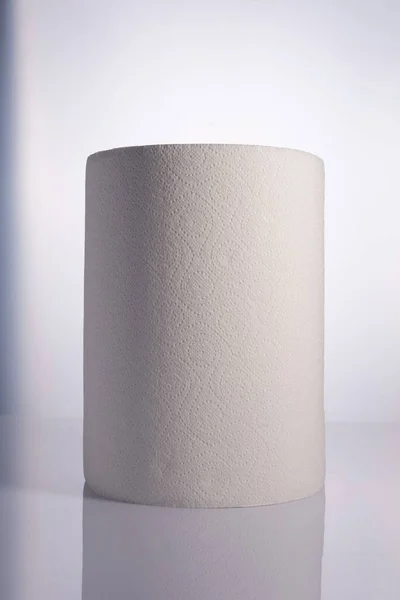 Roll White Disposable Nonwoven Fabric Napkins Isolated White — Stock Photo, Image