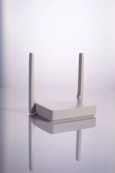 White Router White Background — 图库照片