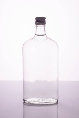 gin bottle on white background alcoholic drink.