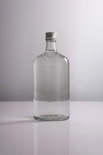 gin bottle on white background alcoholic drink.